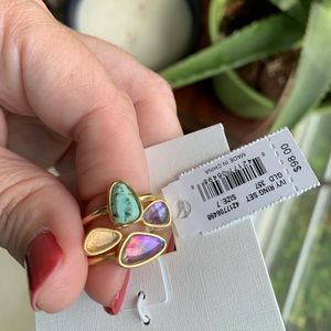 Kendra Scott Ivy Lilac Abalone Ring Set